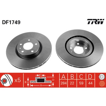 輸入車用TRW ブラックペイント・ブレーキ・ディスク/TRW BLACK PAINTED BRAKE DISCS TRW