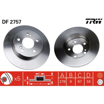 輸入車用TRW ブラックペイント・ブレーキ・ディスク/TRW BLACK PAINTED BRAKE DISCS TRW
