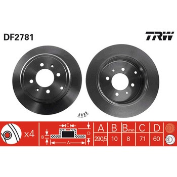 輸入車用TRW ブラックペイント・ブレーキ・ディスク/TRW BLACK PAINTED BRAKE DISCS TRW