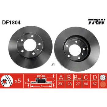 輸入車用TRW ブラックペイント・ブレーキ・ディスク/TRW BLACK PAINTED BRAKE DISCS TRW