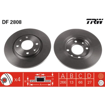 輸入車用TRW ブラックペイント・ブレーキ・ディスク/TRW BLACK PAINTED BRAKE DISCS TRW