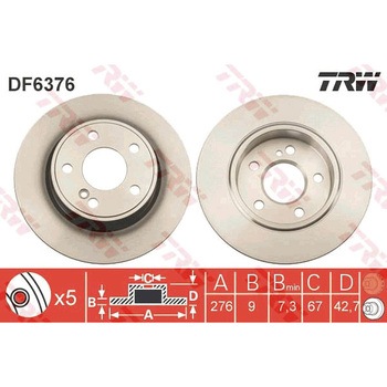 輸入車用TRW ブラックペイント・ブレーキ・ディスク/TRW BLACK PAINTED BRAKE DISCS TRW