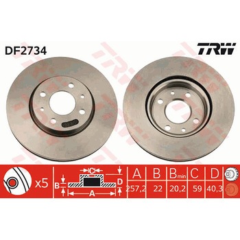 輸入車用TRW ブラックペイント・ブレーキ・ディスク/TRW BLACK PAINTED BRAKE DISCS TRW