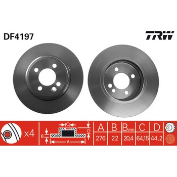 輸入車用TRW ブラックペイント・ブレーキ・ディスク/TRW BLACK PAINTED BRAKE DISCS TRW