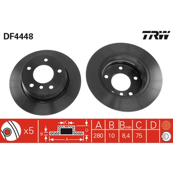 輸入車用TRW ブラックペイント・ブレーキ・ディスク/TRW BLACK PAINTED BRAKE DISCS TRW