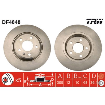 輸入車用TRW ブラックペイント・ブレーキ・ディスク/TRW BLACK PAINTED BRAKE DISCS TRW