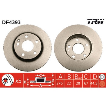 輸入車用TRW ブラックペイント・ブレーキ・ディスク/TRW BLACK PAINTED BRAKE DISCS TRW