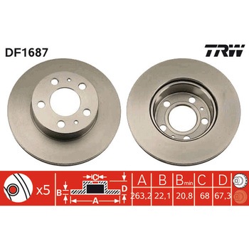輸入車用TRW ブラックペイント・ブレーキ・ディスク/TRW BLACK PAINTED BRAKE DISCS TRW