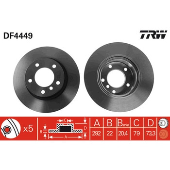 輸入車用TRW ブラックペイント・ブレーキ・ディスク/TRW BLACK PAINTED BRAKE DISCS TRW