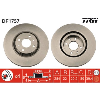 輸入車用TRW ブラックペイント・ブレーキ・ディスク/TRW BLACK PAINTED BRAKE DISCS TRW