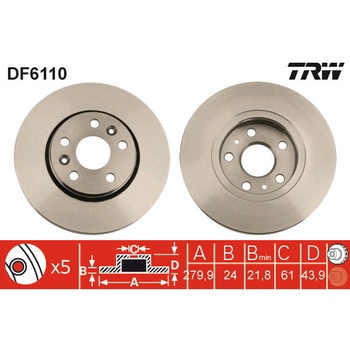 輸入車用TRW ブラックペイント・ブレーキ・ディスク/TRW BLACK PAINTED BRAKE DISCS TRW
