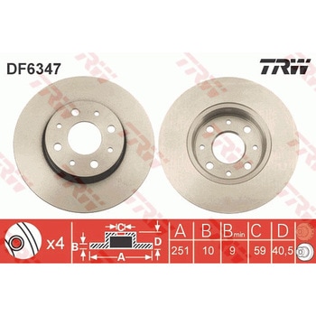 輸入車用TRW ブラックペイント・ブレーキ・ディスク/TRW BLACK PAINTED BRAKE DISCS TRW