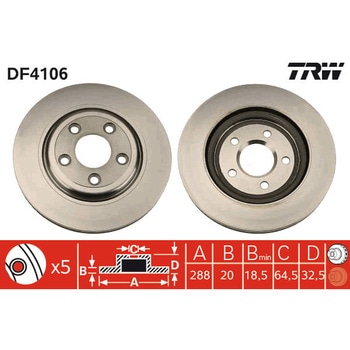 輸入車用TRW ブラックペイント・ブレーキ・ディスク/TRW BLACK PAINTED BRAKE DISCS TRW