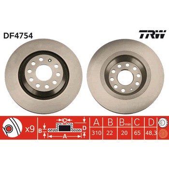 輸入車用TRW ブラックペイント・ブレーキ・ディスク/TRW BLACK PAINTED BRAKE DISCS TRW