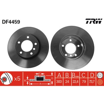 輸入車用TRW ブラックペイント・ブレーキ・ディスク/TRW BLACK PAINTED BRAKE DISCS TRW