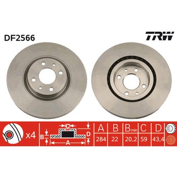輸入車用TRW ブラックペイント・ブレーキ・ディスク/TRW BLACK PAINTED BRAKE DISCS TRW