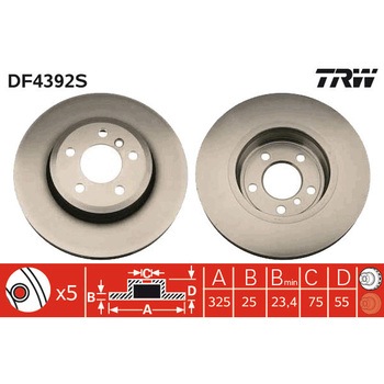 輸入車用TRW ブラックペイント・ブレーキ・ディスク/TRW BLACK PAINTED BRAKE DISCS TRW