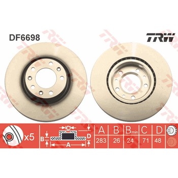輸入車用TRW ブラックペイント・ブレーキ・ディスク/TRW BLACK PAINTED BRAKE DISCS TRW
