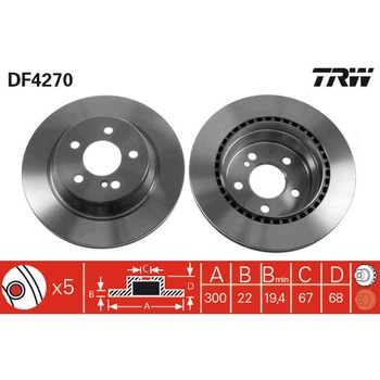 輸入車用TRW ブラックペイント・ブレーキ・ディスク/TRW BLACK PAINTED BRAKE DISCS TRW