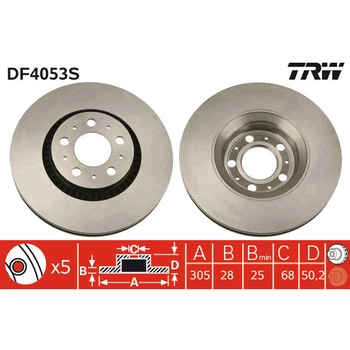 輸入車用TRW ブラックペイント・ブレーキ・ディスク/TRW BLACK PAINTED BRAKE DISCS TRW