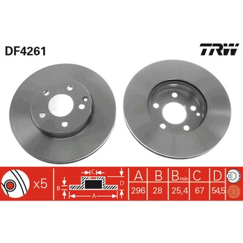 輸入車用TRW ブラックペイント・ブレーキ・ディスク/TRW BLACK PAINTED BRAKE DISCS TRW