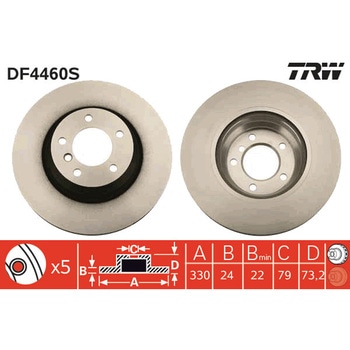 輸入車用TRW ブラックペイント・ブレーキ・ディスク/TRW BLACK PAINTED BRAKE DISCS TRW