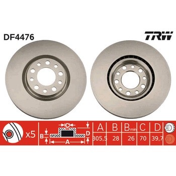 輸入車用TRW ブラックペイント・ブレーキ・ディスク/TRW BLACK PAINTED BRAKE DISCS TRW
