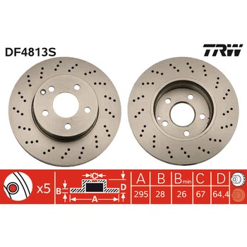 輸入車用TRW ブラックペイント・ブレーキ・ディスク/TRW BLACK PAINTED BRAKE DISCS TRW