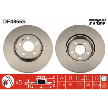輸入車用TRW ブラックペイント・ブレーキ・ディスク/TRW BLACK PAINTED BRAKE DISCS TRW