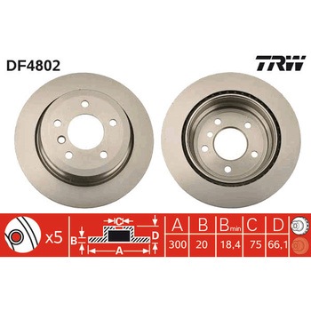輸入車用TRW ブラックペイント・ブレーキ・ディスク/TRW BLACK PAINTED BRAKE DISCS TRW