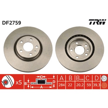 輸入車用TRW ブラックペイント・ブレーキ・ディスク/TRW BLACK PAINTED BRAKE DISCS TRW