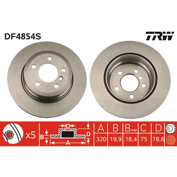 輸入車用TRW ブラックペイント・ブレーキ・ディスク/TRW BLACK PAINTED BRAKE DISCS TRW