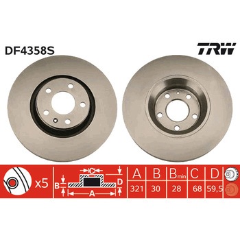 輸入車用TRW ブラックペイント・ブレーキ・ディスク/TRW BLACK PAINTED BRAKE DISCS TRW