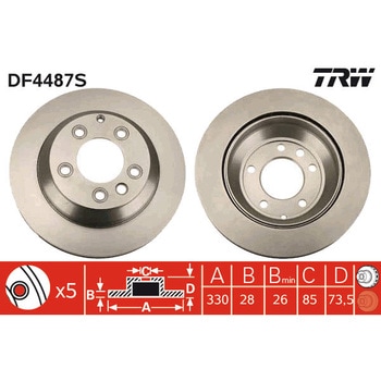 輸入車用TRW ブラックペイント・ブレーキ・ディスク/TRW BLACK PAINTED BRAKE DISCS TRW