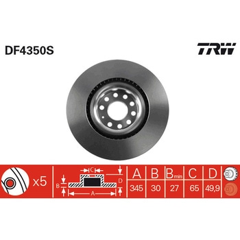 輸入車用TRW ブラックペイント・ブレーキ・ディスク/TRW BLACK PAINTED BRAKE DISCS TRW