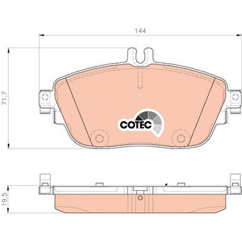 輸入車用TRW DTEC低ダストセラミックブレーキパッド/TRW DTEC BRAKE PADS TRW