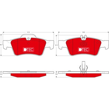 輸入車用TRW DTEC低ダストセラミックブレーキパッド/TRW DTEC BRAKE PADS TRW