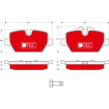 輸入車用TRW DTEC低ダストセラミックブレーキパッド/TRW DTEC BRAKE PADS TRW