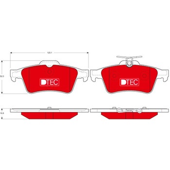 輸入車用TRW DTEC低ダストセラミックブレーキパッド/TRW DTEC BRAKE PADS TRW