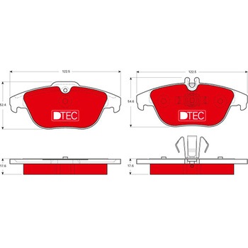 輸入車用TRW DTEC低ダストセラミックブレーキパッド/TRW DTEC BRAKE PADS TRW