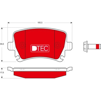 輸入車用TRW DTEC低ダストセラミックブレーキパッド/TRW DTEC BRAKE PADS TRW