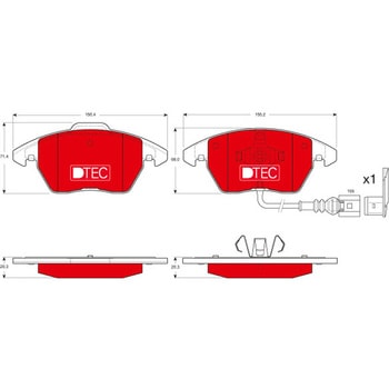 輸入車用TRW DTEC低ダストセラミックブレーキパッド/TRW DTEC BRAKE PADS TRW