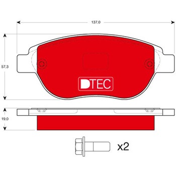 輸入車用TRW DTEC低ダストセラミックブレーキパッド/TRW DTEC BRAKE PADS TRW