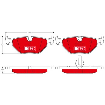 輸入車用TRW DTEC低ダストセラミックブレーキパッド/TRW DTEC BRAKE PADS TRW