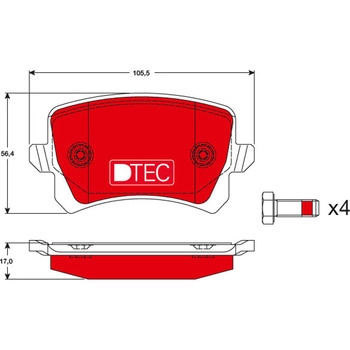輸入車用TRW DTEC低ダストセラミックブレーキパッド/TRW DTEC BRAKE PADS TRW
