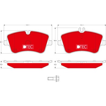 輸入車用TRW DTEC低ダストセラミックブレーキパッド/TRW DTEC BRAKE PADS TRW