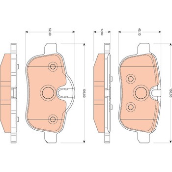 輸入車用TRW DTEC低ダストセラミックブレーキパッド/TRW DTEC BRAKE PADS TRW