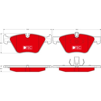 輸入車用TRW DTEC低ダストセラミックブレーキパッド/TRW DTEC BRAKE PADS TRW