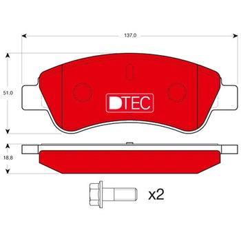 輸入車用TRW DTEC低ダストセラミックブレーキパッド/TRW DTEC BRAKE PADS TRW