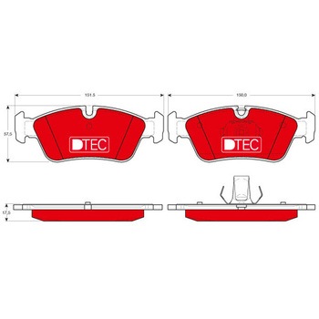 輸入車用TRW DTEC低ダストセラミックブレーキパッド/TRW DTEC BRAKE PADS TRW